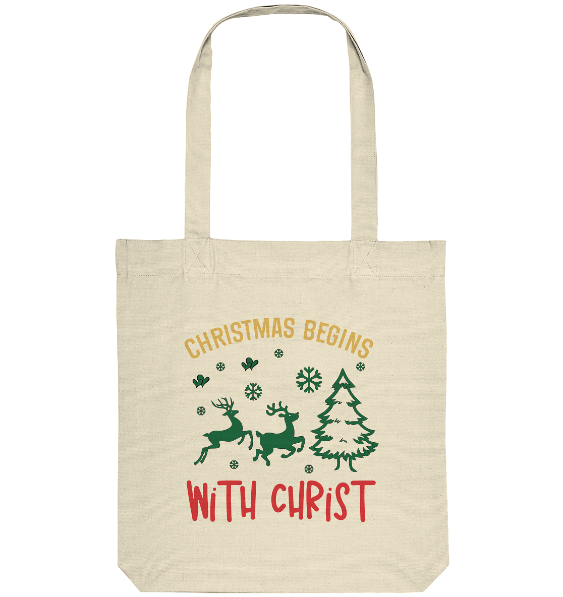 Christmas Begins with CHRIST - Organic Tote-Bag