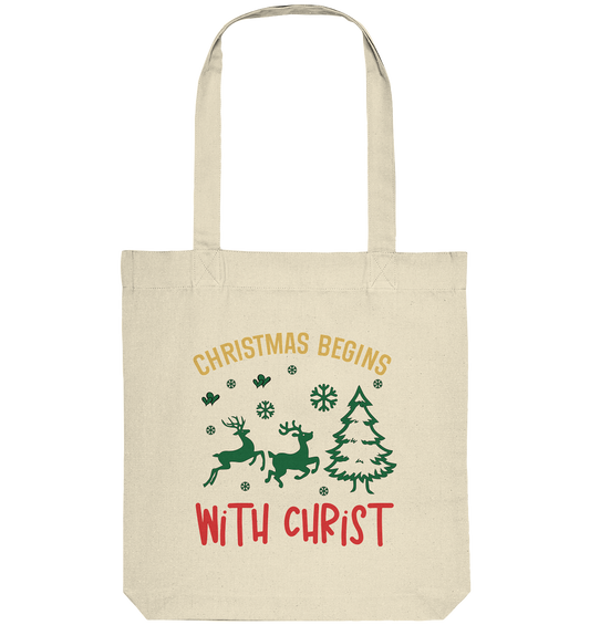 Christmas Begins with CHRIST - Organic Tote-Bag