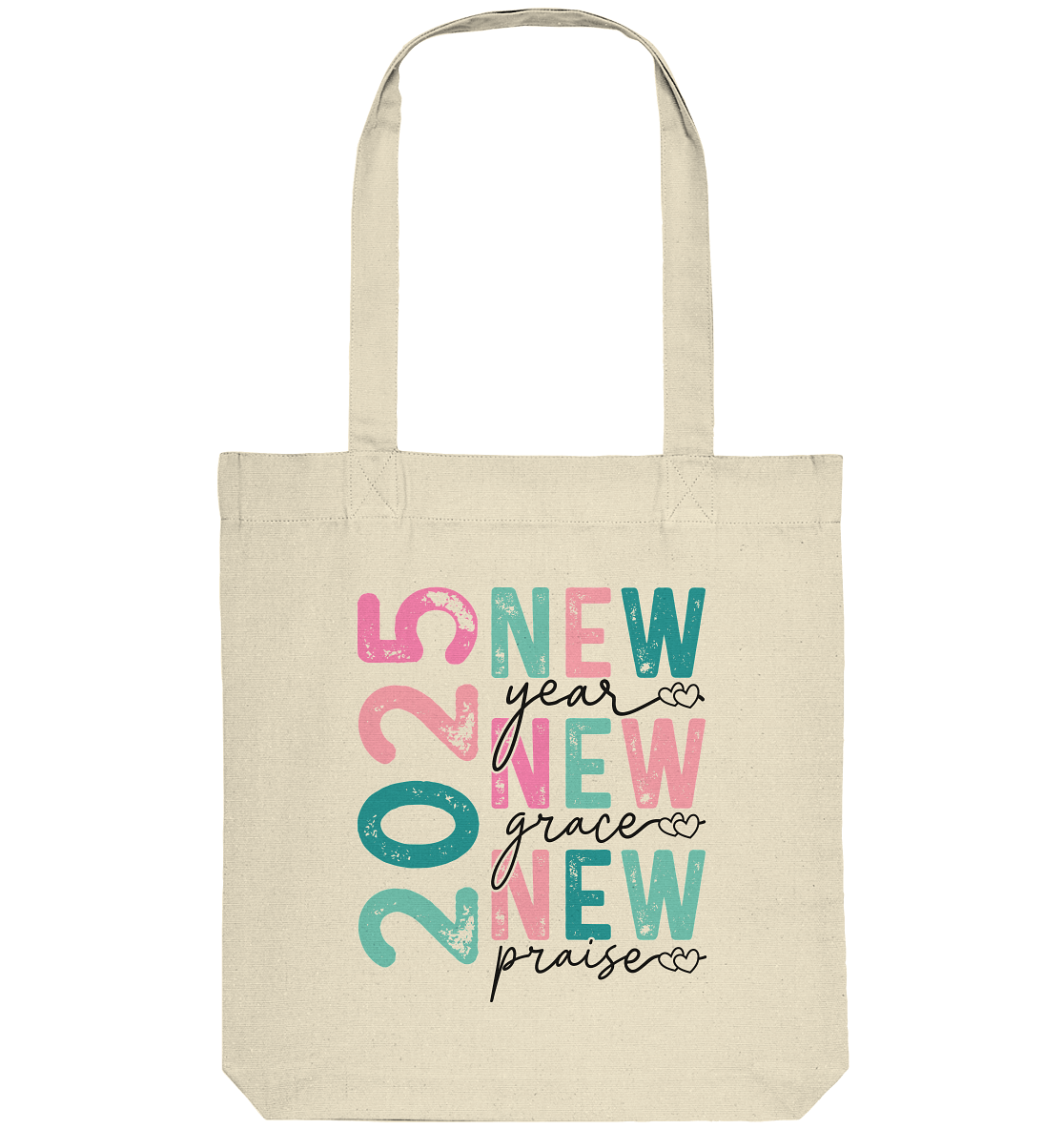 2025 - New Year, New Grace, New Praise - Organic Tote-Bag