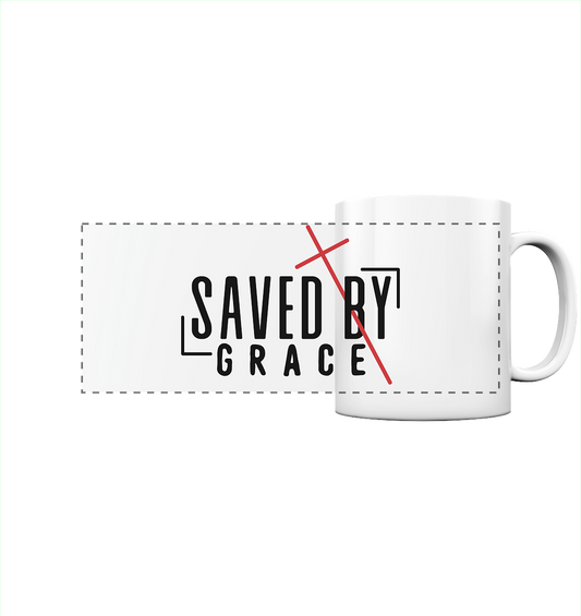 Saved by Grace – A powerful statement of faith - Panorama Mug