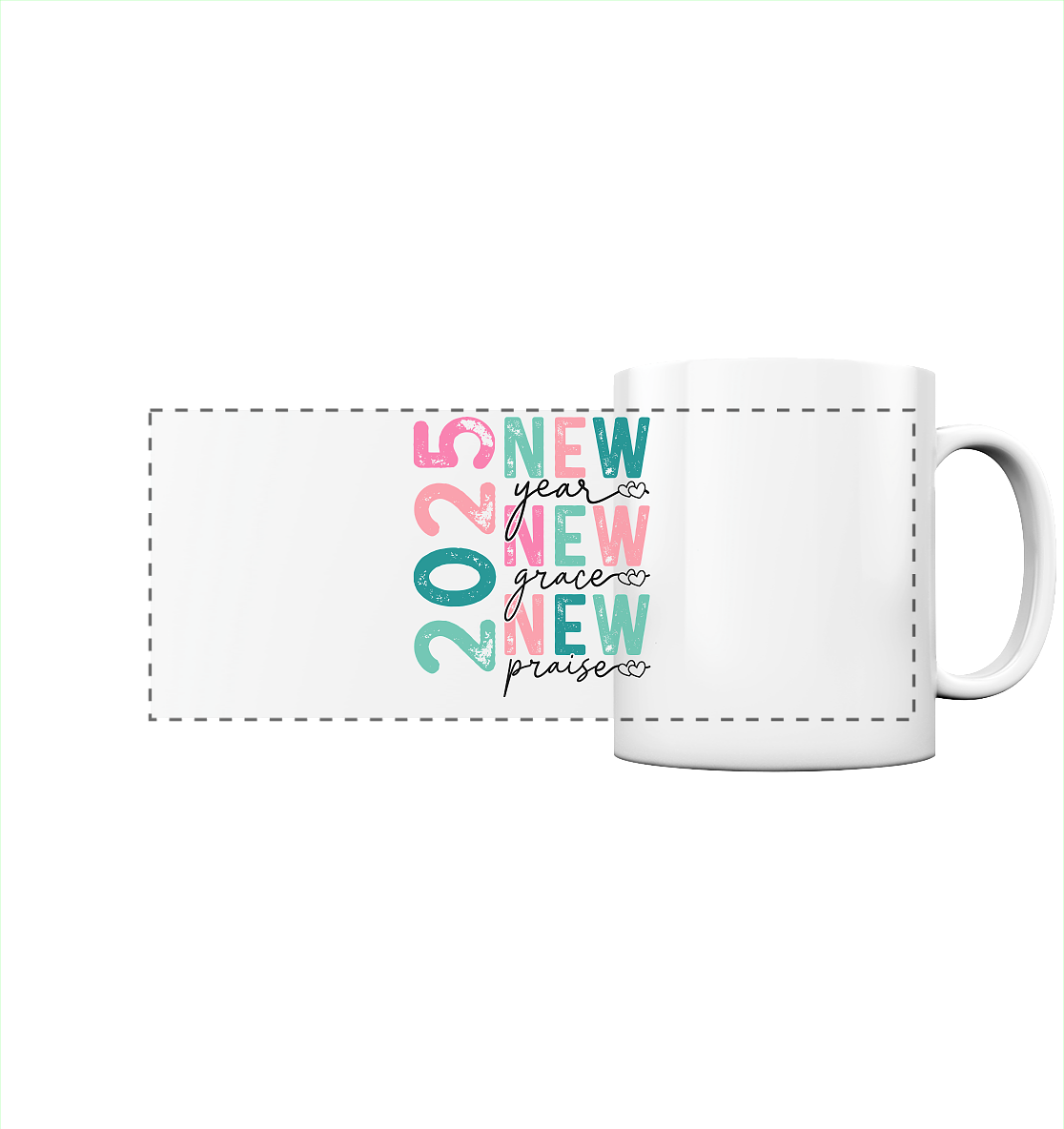 2025 - New Year, New Grace, New Praise - Panorama Mug