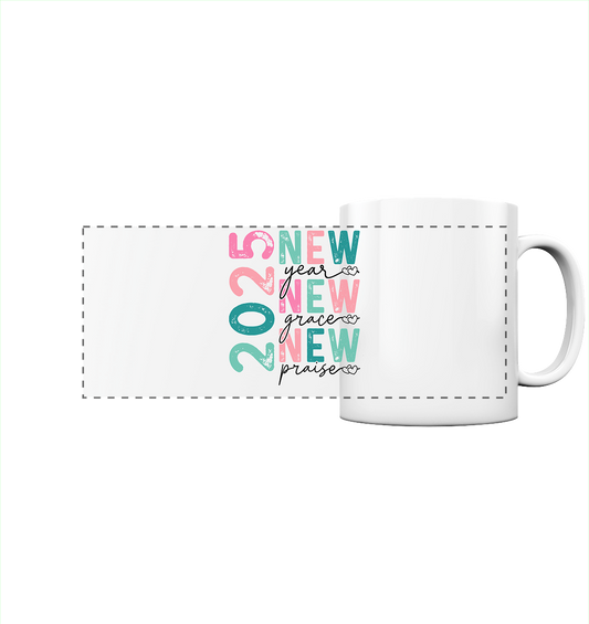 2025 - New Year, New Grace, New Praise - Panorama Mug