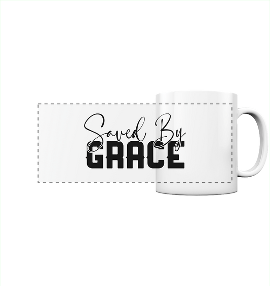 Saved by Grace – A powerful statement of faith - Panorama Mug