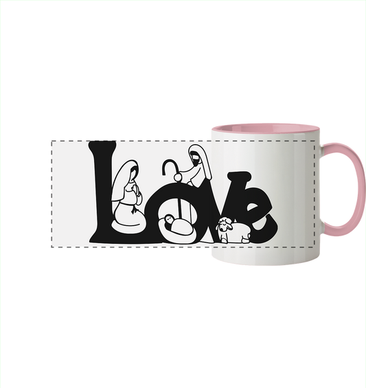 The love we experience at Christmas - Panorama Mug two-tone