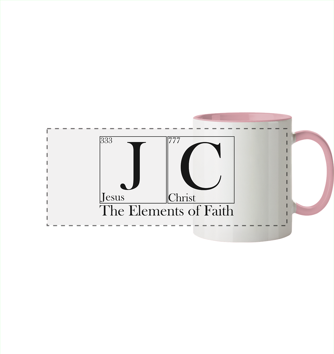 JC – The Elements of Faith - Panorama Tasse zweifarbig