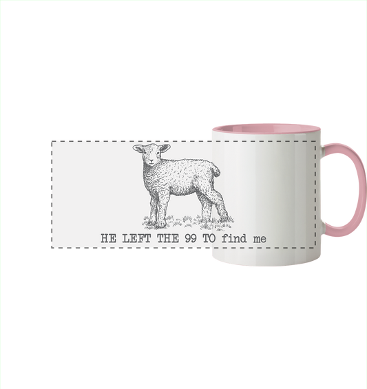 He Left the 99 to Find Me - two-tone panoramic mug