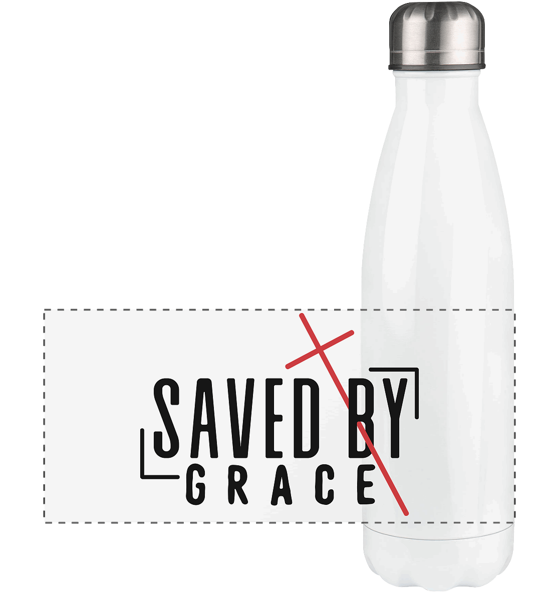 Saved by Grace – Ein kraftvolles Statement des Glaubens - Panorama Thermoflasche 500ml