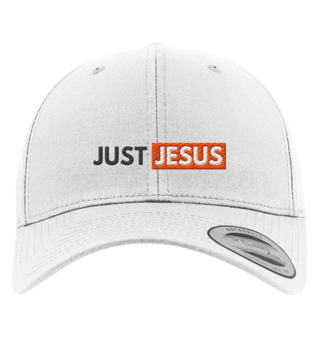 Just Jesus – Der Mittelpunkt unseres Glaubens (Stick) - Premium Baseball Cap