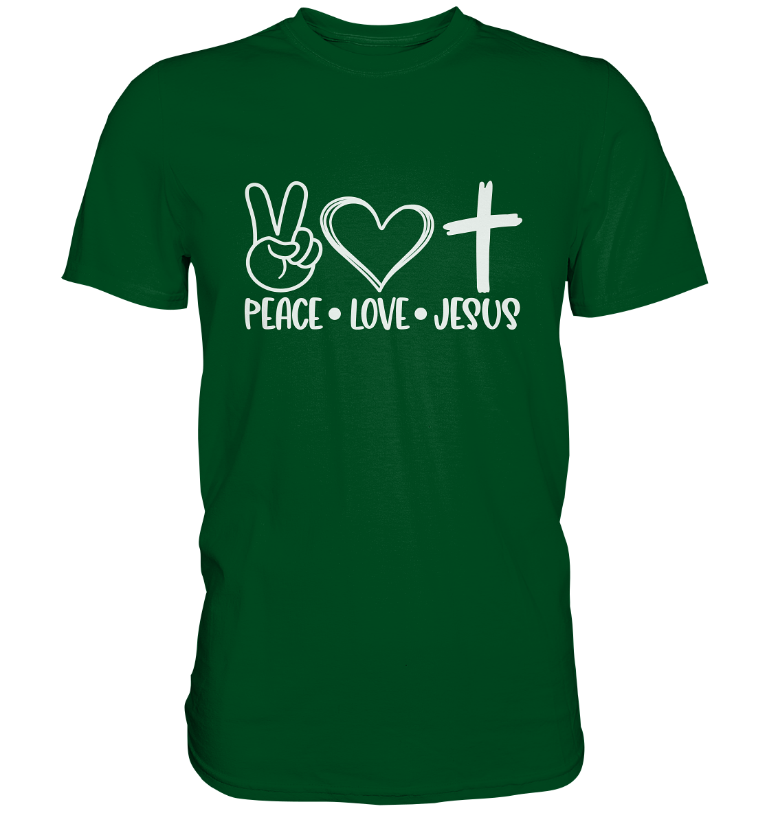 Frieden, Liebe, Jesus: Christliche Kleidungskollektion - Premium Shirt