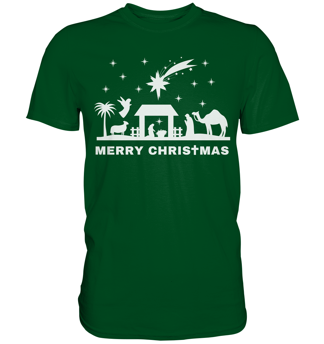 Merry Christmas - Frohe Weihnachten (Krippe Edition) - Premium Shirt