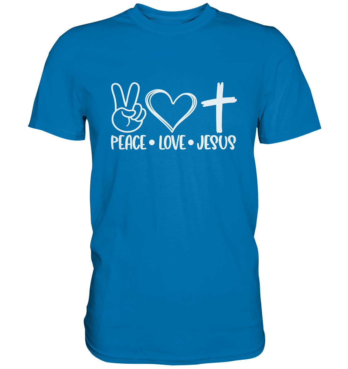 Frieden, Liebe, Jesus: Christliche Kleidungskollektion - Premium Shirt