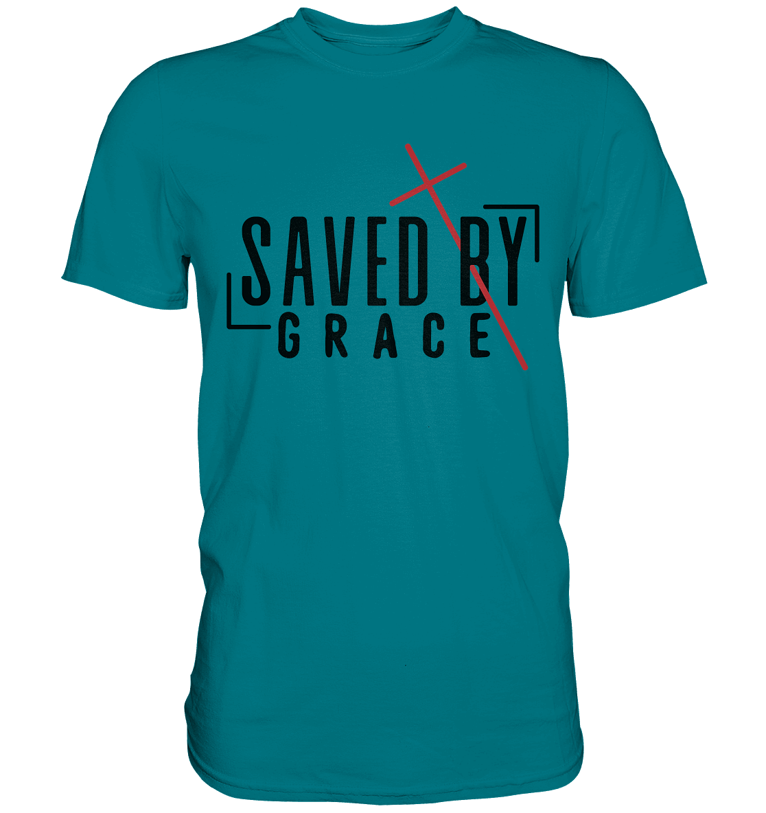 Saved by Grace – Ein kraftvolles Statement des Glaubens - Premium Shirt