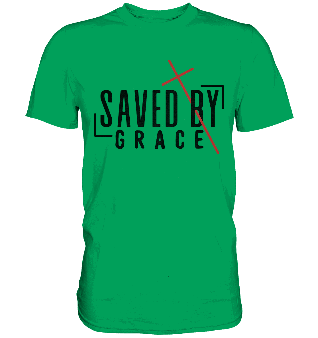 Saved by Grace – Ein kraftvolles Statement des Glaubens - Premium Shirt