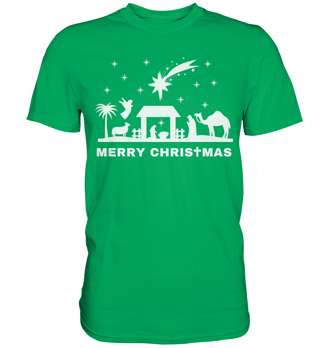 Merry Christmas - Frohe Weihnachten (Krippe Edition) - Premium Shirt