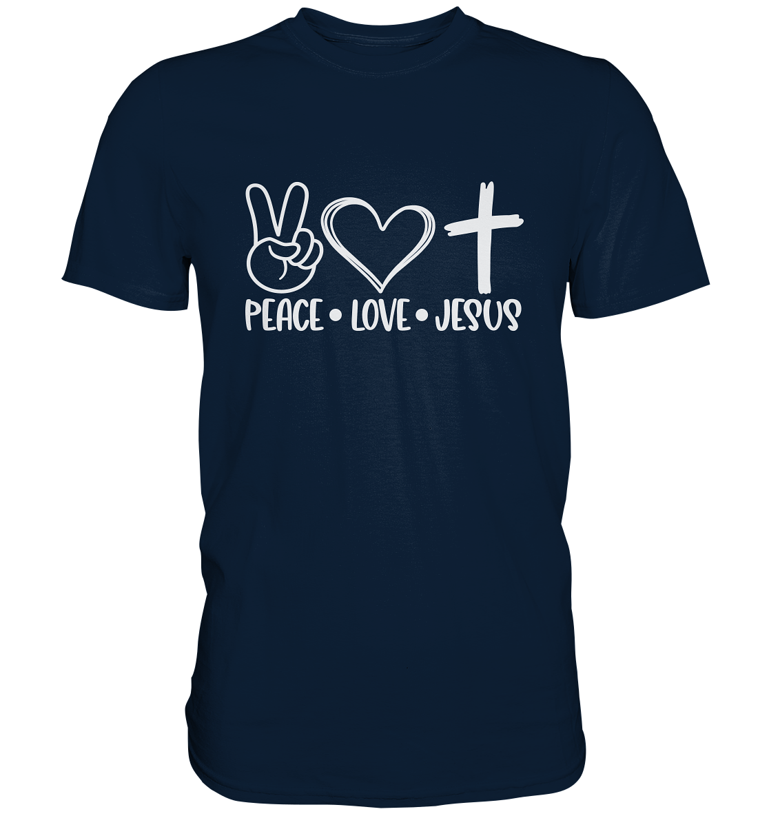 Frieden, Liebe, Jesus: Christliche Kleidungskollektion - Premium Shirt