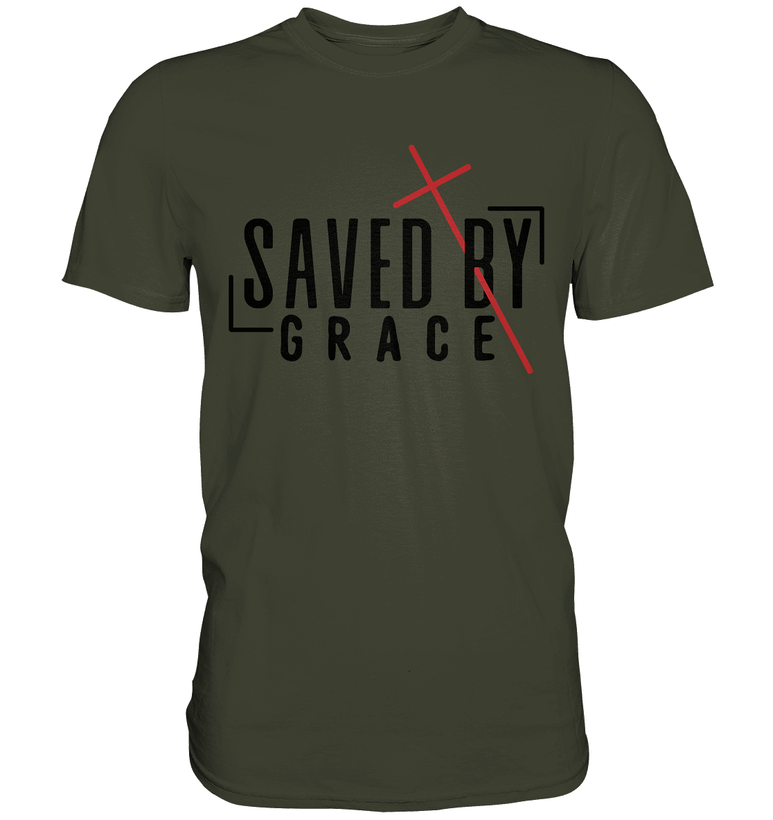 Saved by Grace – Ein kraftvolles Statement des Glaubens - Premium Shirt