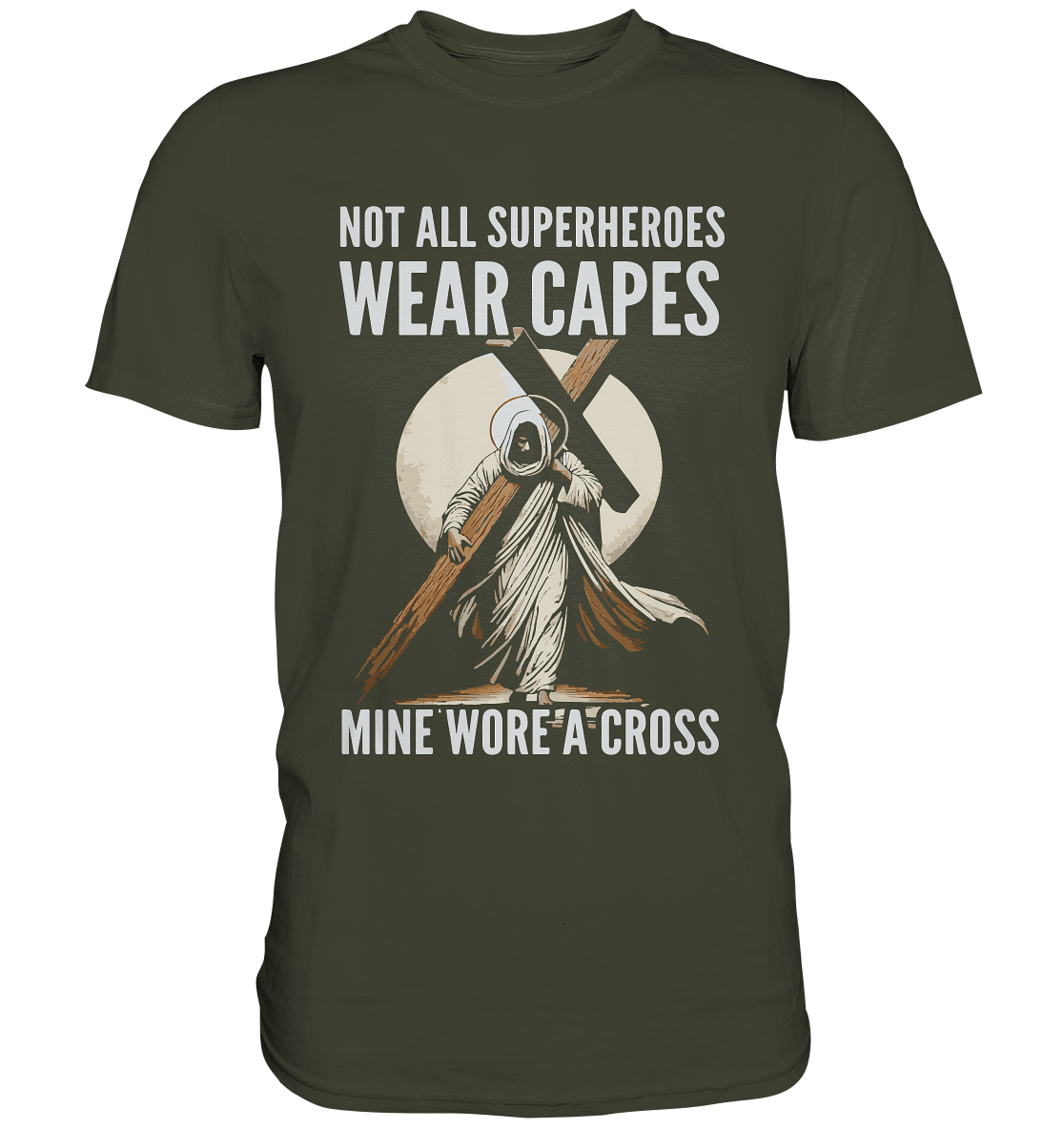 My Superhero Wore a Cross - Premium Shirt