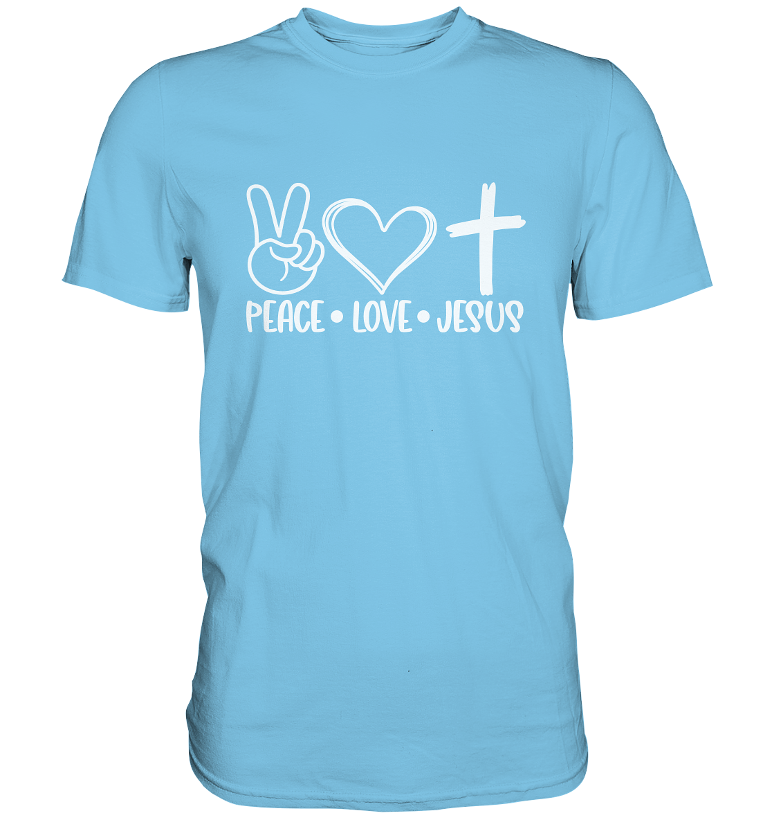 Frieden, Liebe, Jesus: Christliche Kleidungskollektion - Premium Shirt