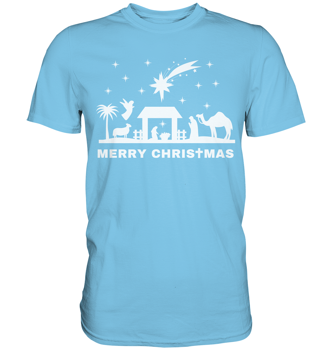 Merry Christmas - Frohe Weihnachten (Krippe Edition) - Premium Shirt