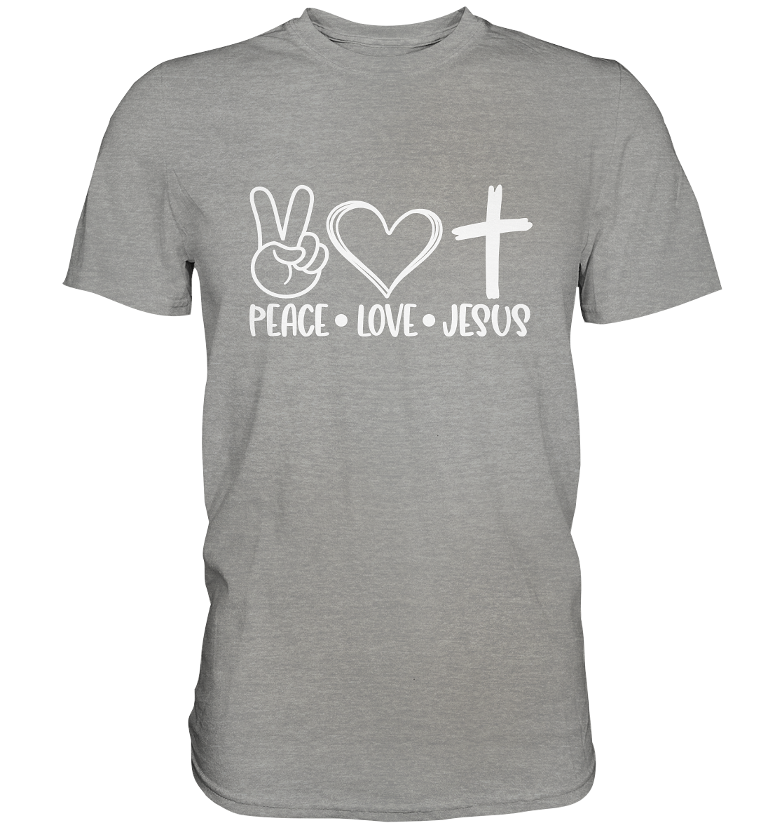 Frieden, Liebe, Jesus: Christliche Kleidungskollektion - Premium Shirt