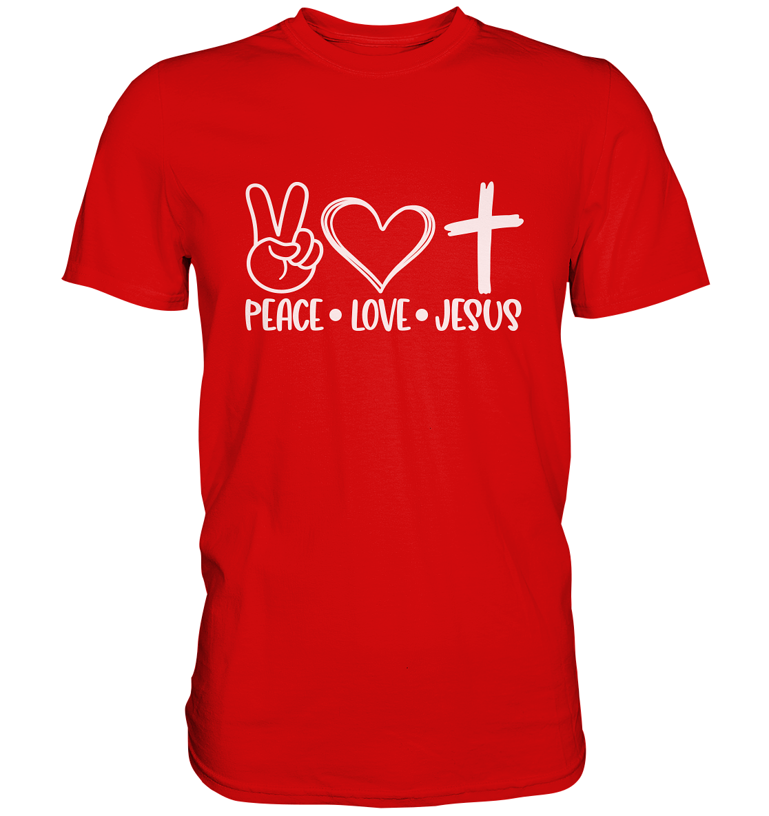 Frieden, Liebe, Jesus: Christliche Kleidungskollektion - Premium Shirt