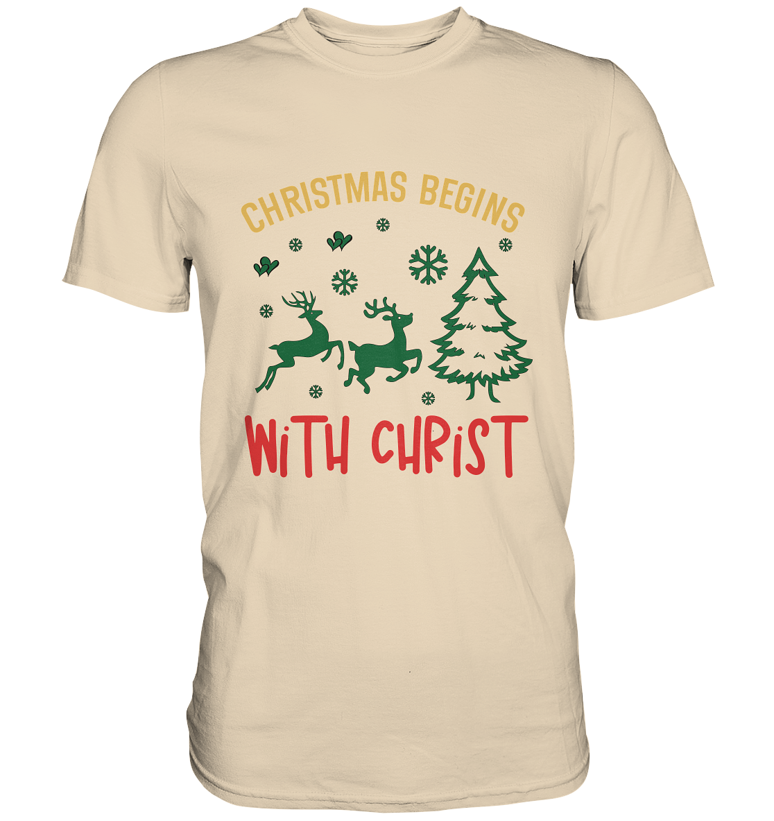 Christmas Begins with CHRIST - Premium Shirt