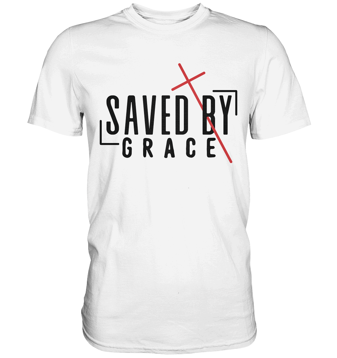 Saved by Grace – Ein kraftvolles Statement des Glaubens - Premium Shirt