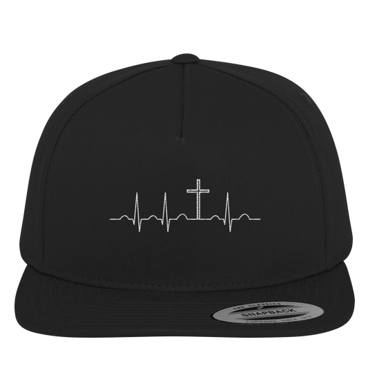 Herzschlag für Jesus (Weiß) - Stick - Premium Snapback