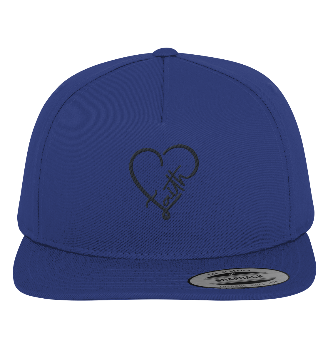 Embroidered Faith Motif in Heart Shape - Premium Snapback (Embroidered)