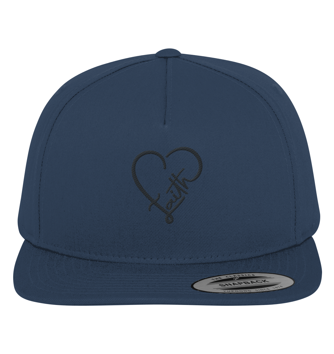 Gesticktes Glaube Motiv in Herzform - Premium Snapback