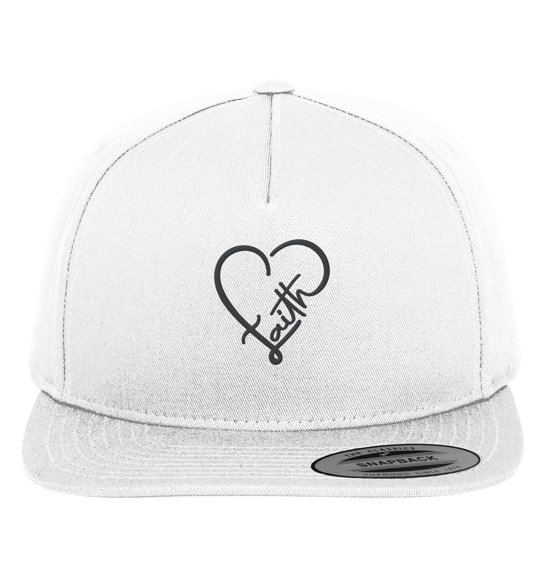 Gesticktes Glaube Motiv in Herzform - Premium Snapback