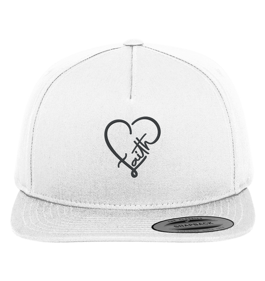 Gesticktes Glaube Motiv in Herzform - Premium Snapback