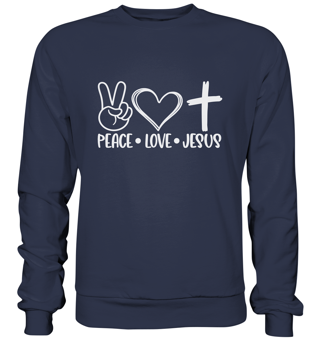 Frieden, Liebe, Jesus: Christliche Kleidungskollektion - Premium Sweatshirt