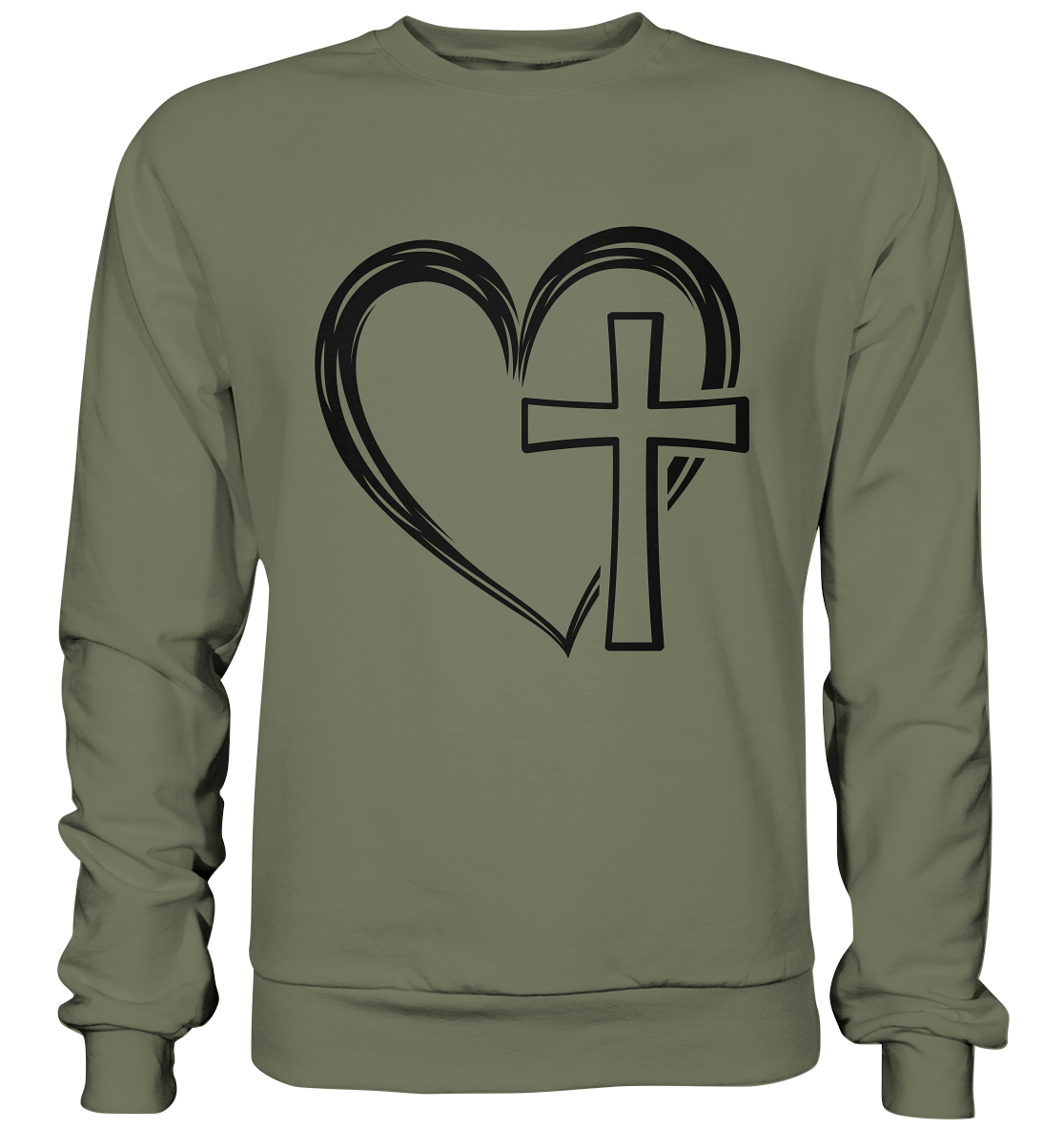 Herz & Kreuz Design - Premium Sweatshirt