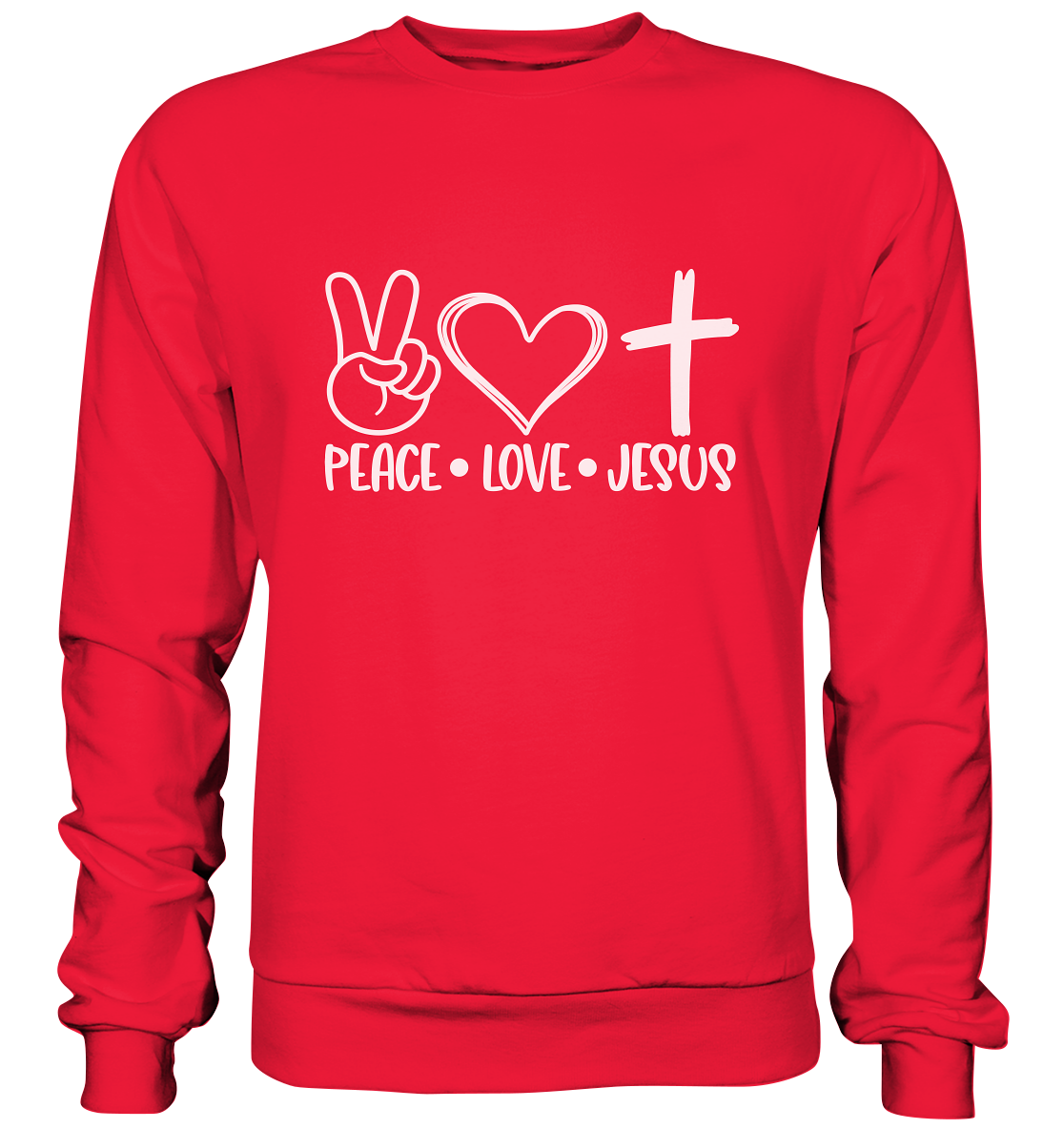 Frieden, Liebe, Jesus: Christliche Kleidungskollektion - Premium Sweatshirt