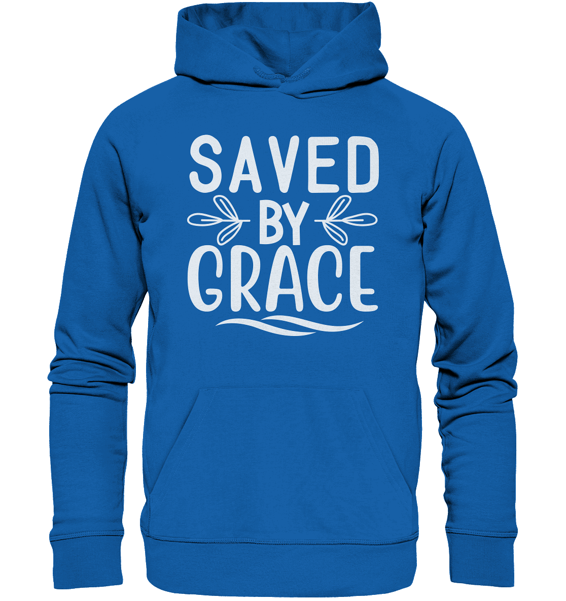 Saved by Grace White – Ein kraftvolles Glaubensstatement - Premium Unisex Hoodie