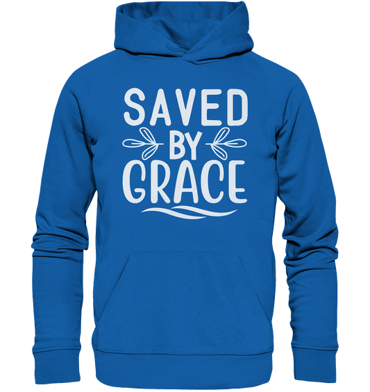 Saved by Grace White – Ein kraftvolles Glaubensstatement - Premium Unisex Hoodie