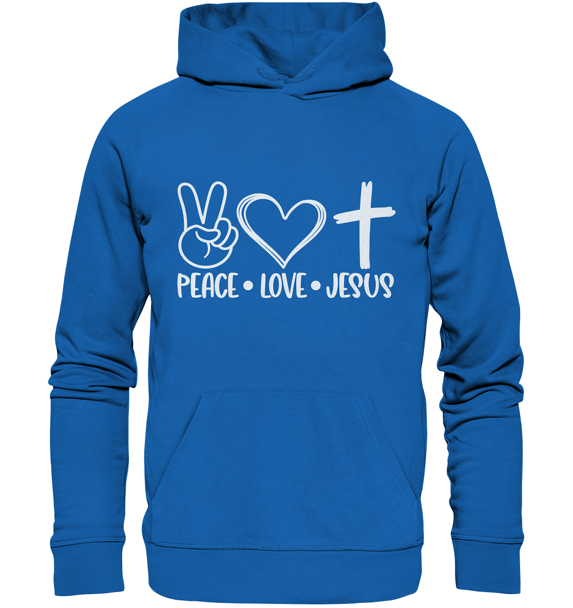 Frieden, Liebe, Jesus: Christliche Kleidungskollektion - Premium Unisex Hoodie