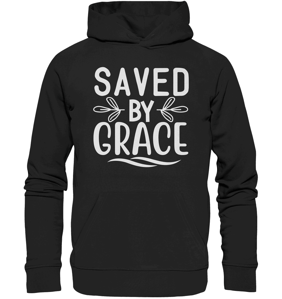 Saved by Grace White – Ein kraftvolles Glaubensstatement - Premium Unisex Hoodie