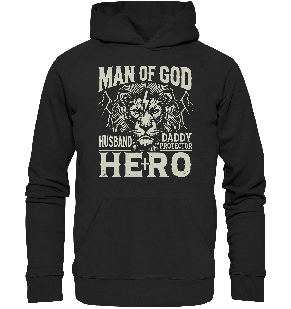 Man of God - Husband, Daddy, Hero - Premium Unisex Hoodie