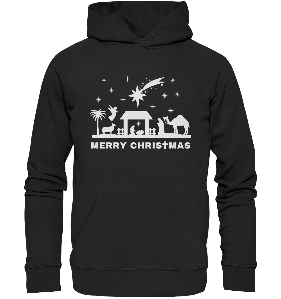 Merry Christmas - Frohe Weihnachten (Krippe Edition) - Premium Unisex Hoodie