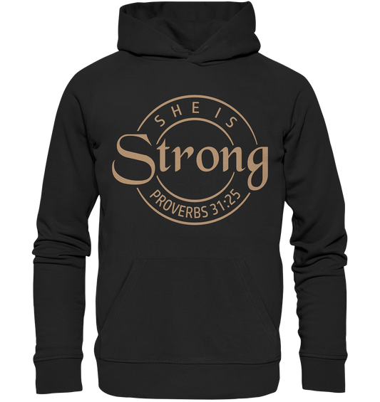 Sie ist stark - Sprüche 31,25 - Premium Unisex Hoodie