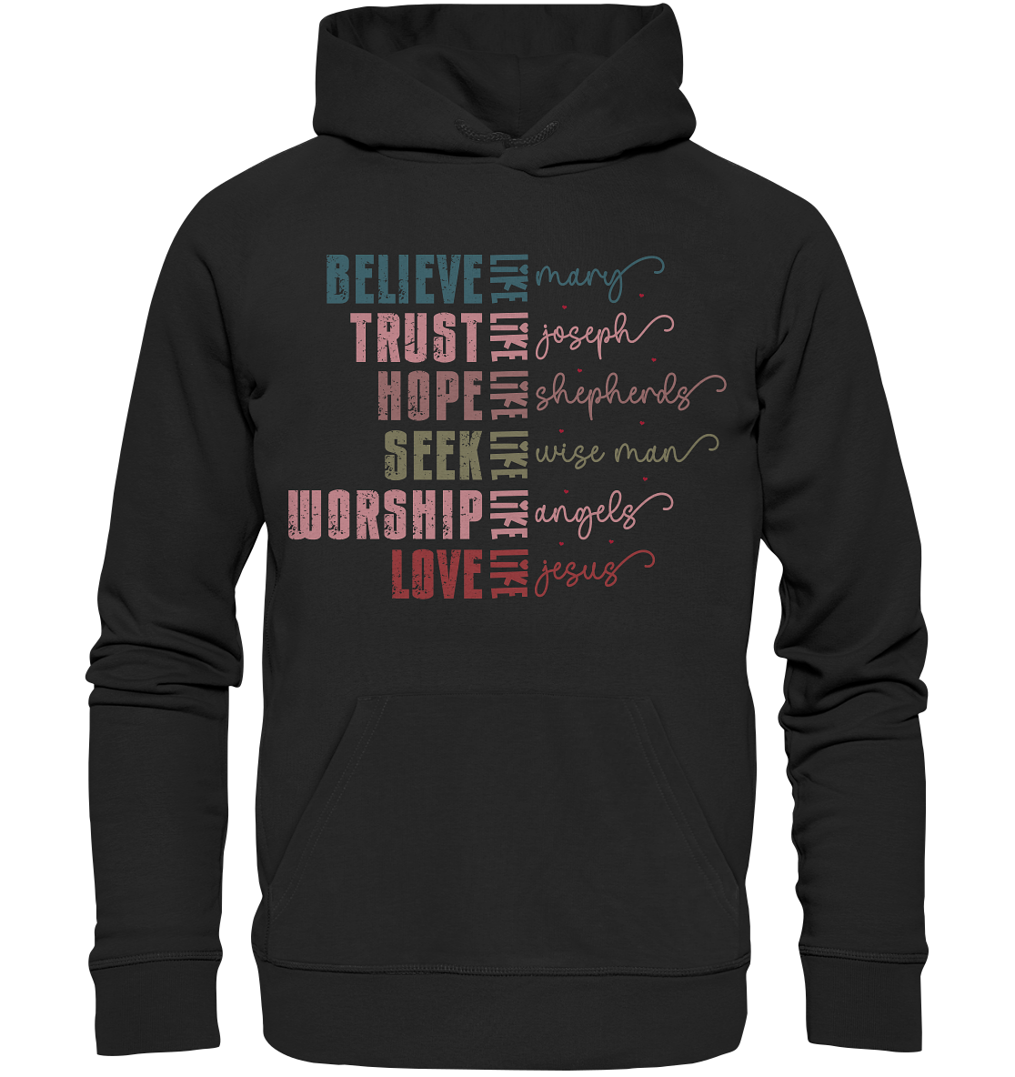 Believe like Mary, Trust like Joseph, Hope like Shepherds... - Premium Unisex Hoodie