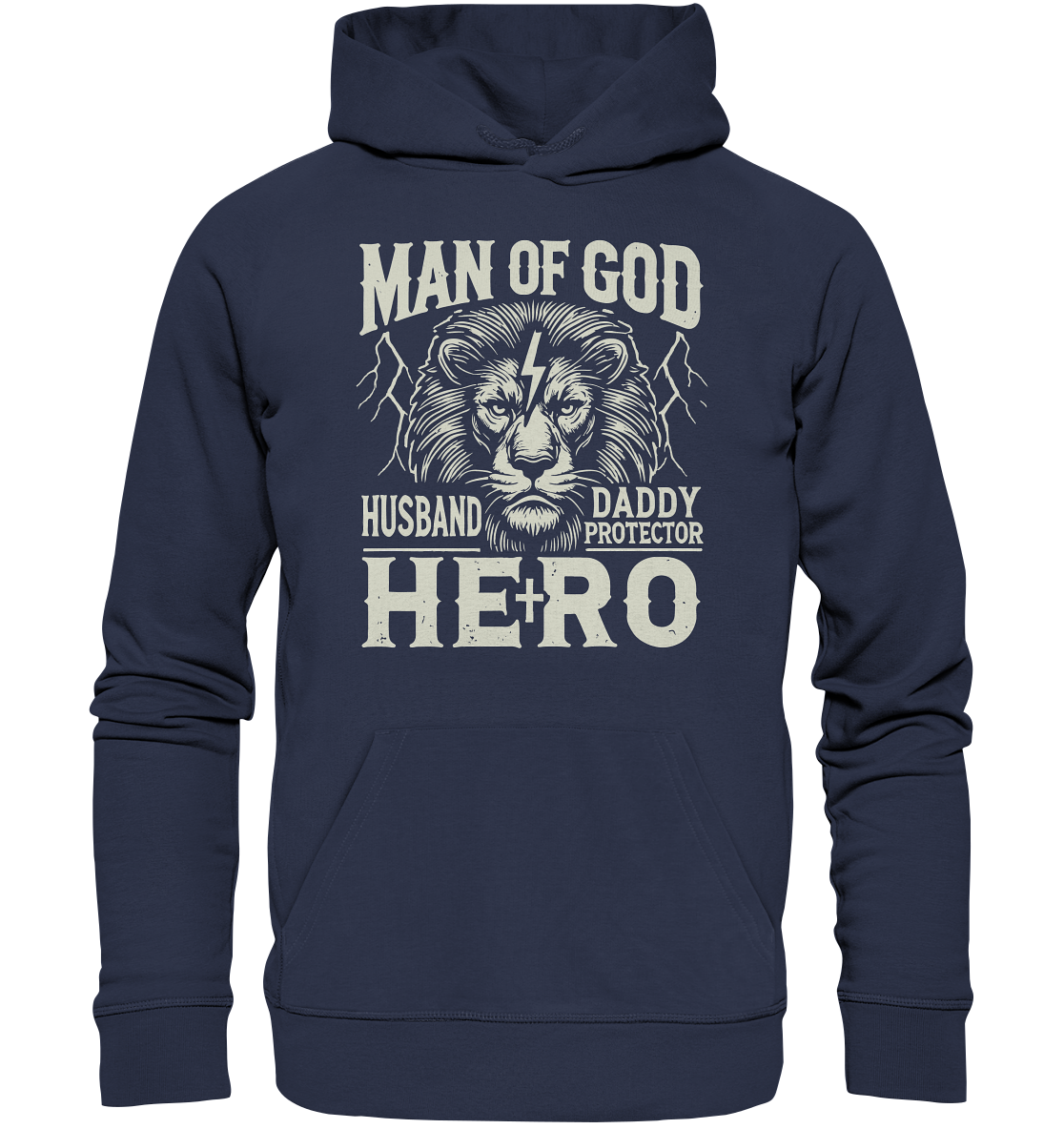 Man of God - Husband, Daddy, Hero - Premium Unisex Hoodie