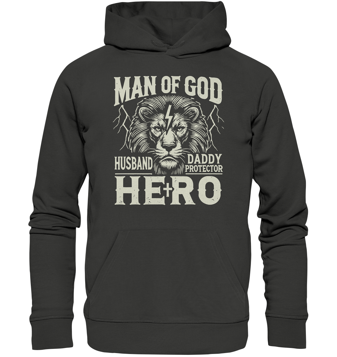 Man of God - Husband, Daddy, Hero - Premium Unisex Hoodie