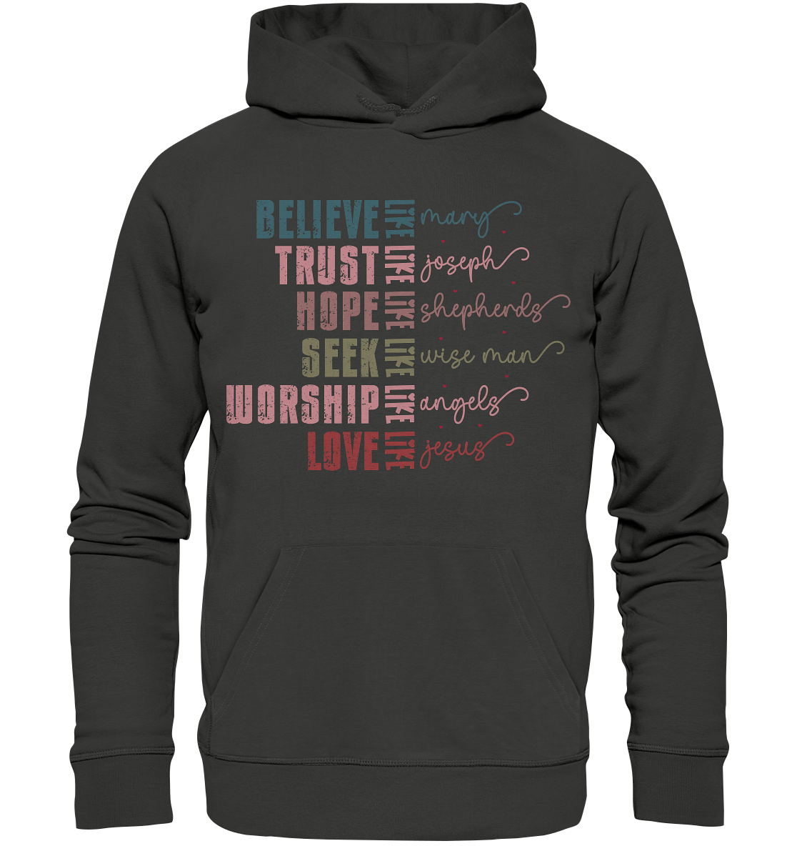 Believe like Mary, Trust like Joseph, Hope like Shepherds... - Premium Unisex Hoodie