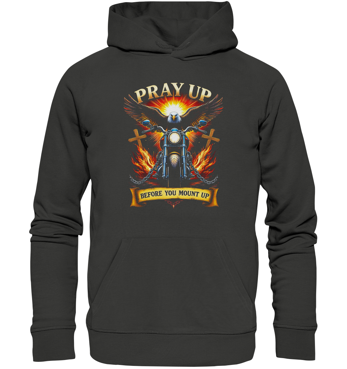 Pray Up Before You Mount Up - Premium Unisex Hoodie