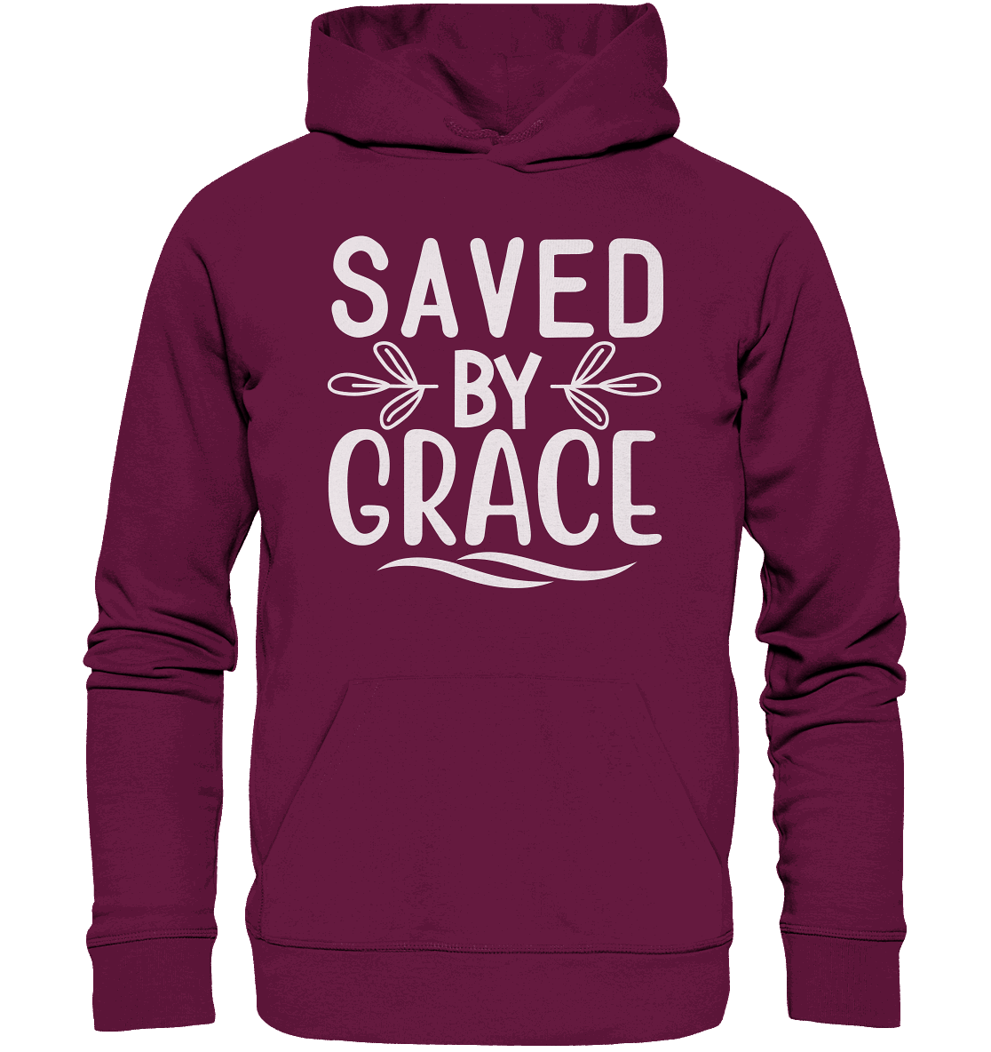 Saved by Grace White – Ein kraftvolles Glaubensstatement - Premium Unisex Hoodie