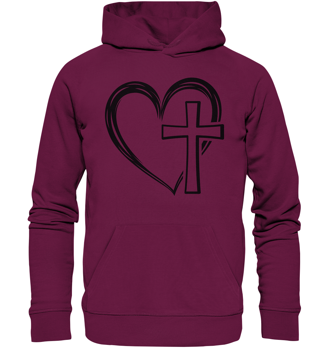 Herz & Kreuz Design - Premium Unisex Hoodie