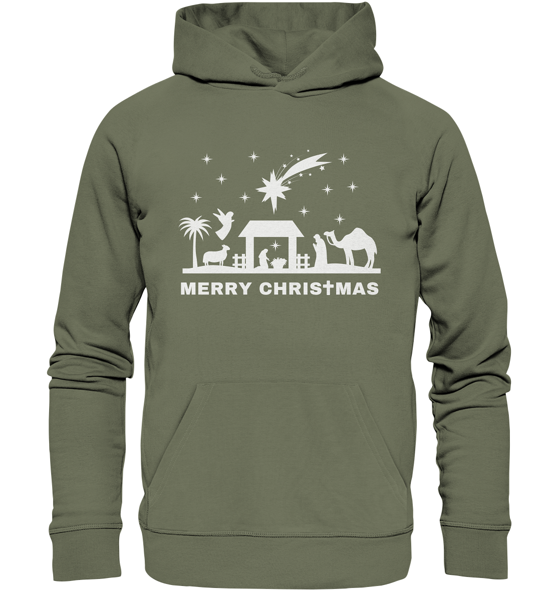 Merry Christmas - Frohe Weihnachten (Krippe Edition) - Premium Unisex Hoodie